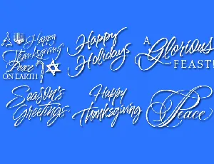 Holiday font