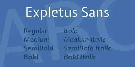 Expletus Sans Family font