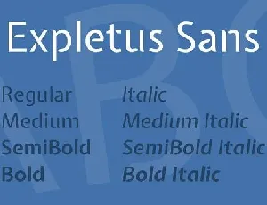 Expletus Sans Family font