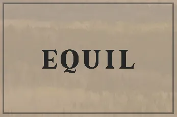 Equil Serif font