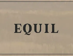 Equil Serif font