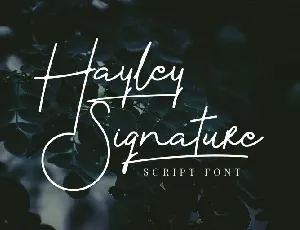 Hayley Signature font