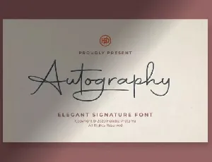 Autography Script font