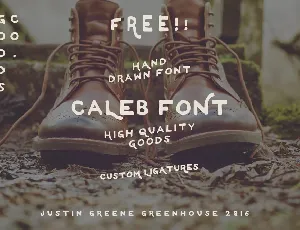 Caleb Free font