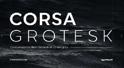 Corsa Grotesk Family Free font