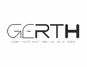 Gerth Demo font