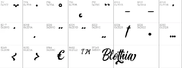 Blothia font