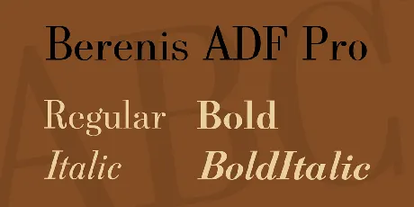 Berenis ADF Pro font