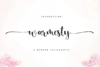 Warmesty Calligraphy font