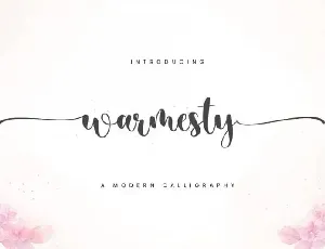 Warmesty Calligraphy font