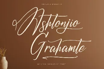 Ashtonjio Grahamte DEMO VERSION font