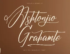 Ashtonjio Grahamte DEMO VERSION font