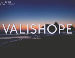 Valishope font