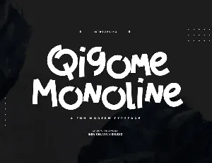 Qigome Monoline font