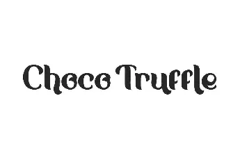 Choco Truffle font