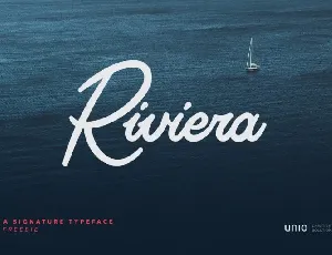 Riviera Signature font