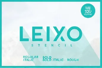 Leixo Stencil Typeface Free font