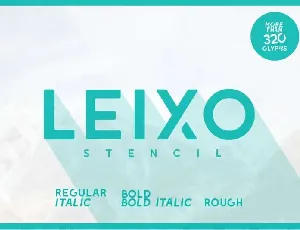 Leixo Stencil Typeface Free font