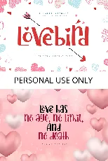 Lovebird Free font