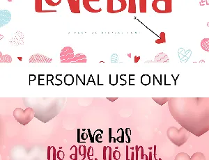 Lovebird Free font