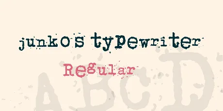 junko's typewriter font