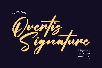 Overtis Signature font