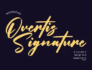 Overtis Signature font