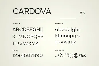 Cardova font