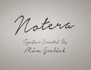 Notera Handwritten Signature font