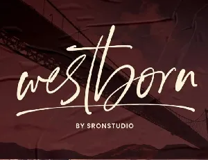 Westborn – Signature font