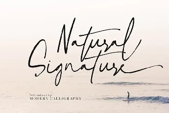 Natural Signature Script font