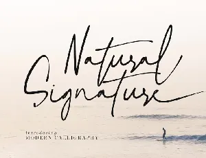 Natural Signature Script font