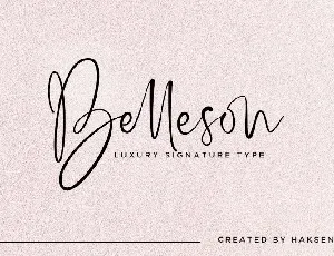 Belleson Luxury Script font