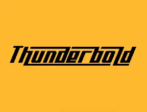 Thunderbold Typeface Free font