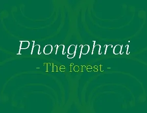 Phongphrai font