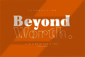 Beyond Worth font