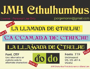 JMH Cthulhumbus font