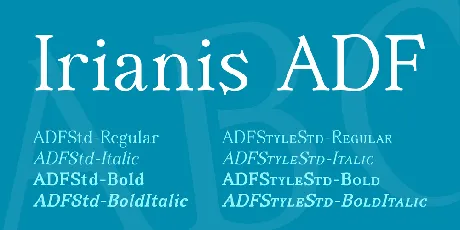 Irianis ADF font