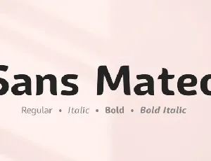 Sans Mateo font