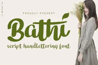 Bathi Bold Script font