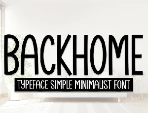 Backhome Display font