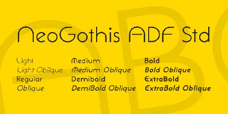 NeoGothis ADF Std font