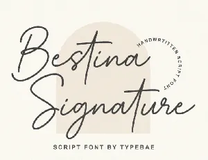 Bestina Signature font