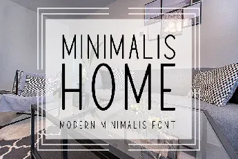 Minimalis Home font