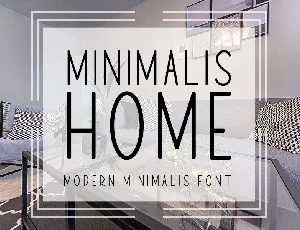 Minimalis Home font