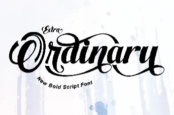 Extra Ordinary font