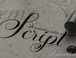 KazincBarcika Script font