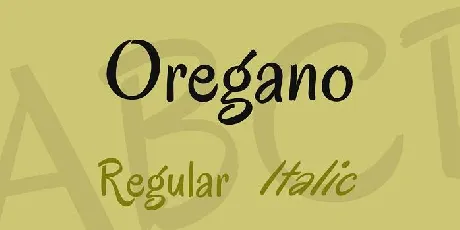 Oregano Family font