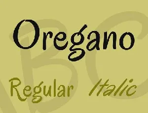 Oregano Family font