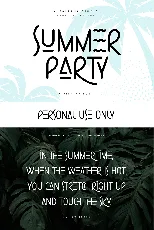 Summer Party font